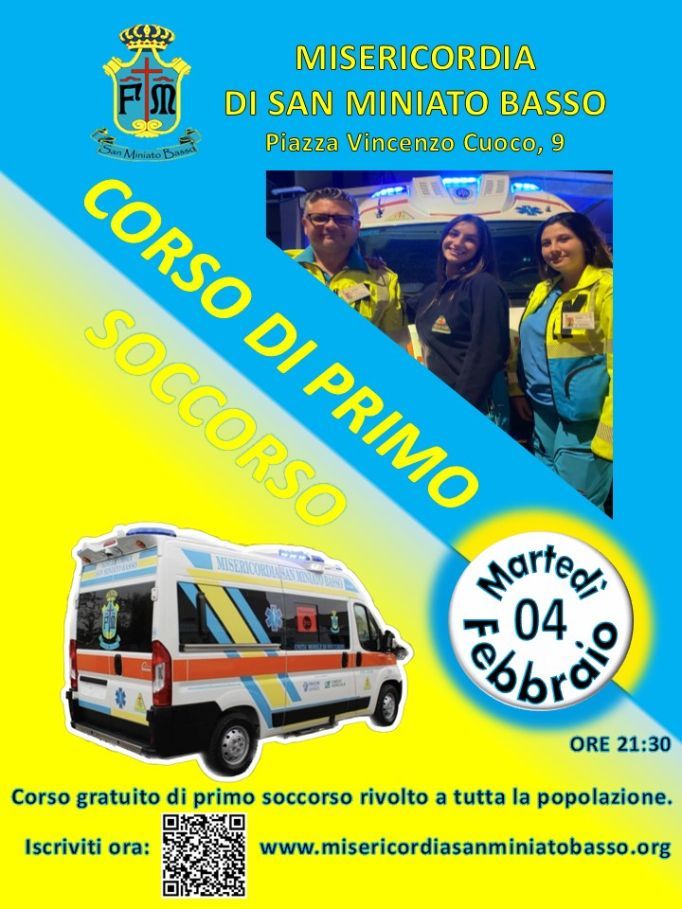 corso di primo soccorso gratuito misericordia san miniato basso